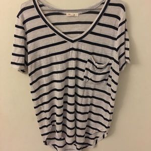 Striped Blue and White Hollister Crop Tank Top